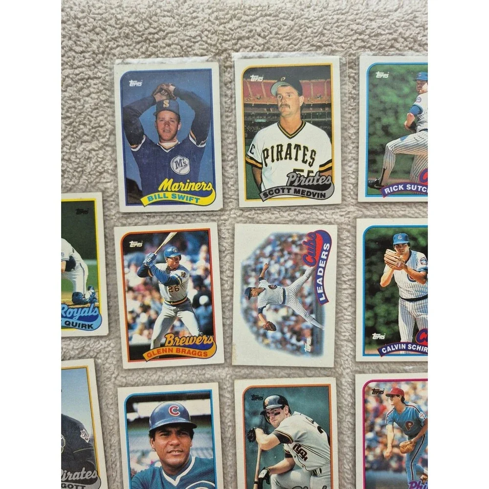 1989 Topps Baseball Card Lot 28 Cards Craig Biggio Will Clark Cubs Pirates MLB